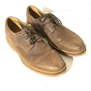 Clarks  Shoes Newkirk Plain Brown Nubuck Leather Dress Casual Grunge Sz 11 M